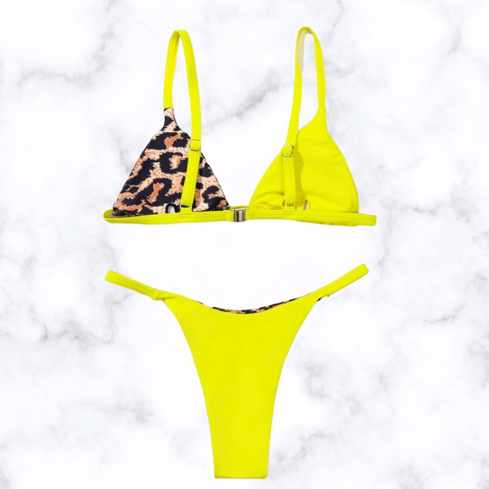 Yellow leopard bikini - Picture 1 of 3
